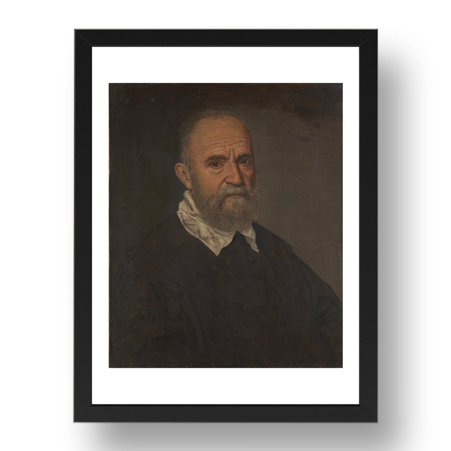 Leandro Bassano: Portrait of a Bearded Man, Poster in 17x13"(A3) Frame
