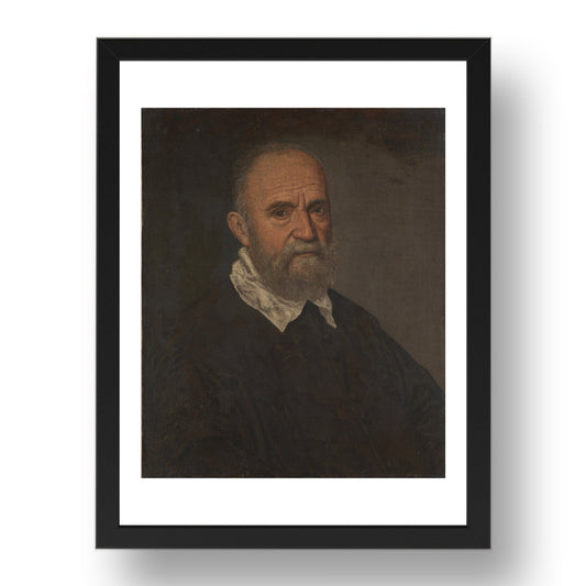 Leandro Bassano: Portrait of a Bearded Man, Poster in 17x13"(A3) Frame