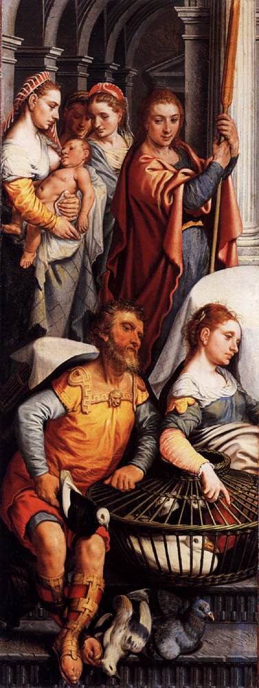 Left Wing of Triptych: Adoration of the Magi (reverse side), vintage artwork by Pieter Aertsen, A3 (16x12") Poster Print