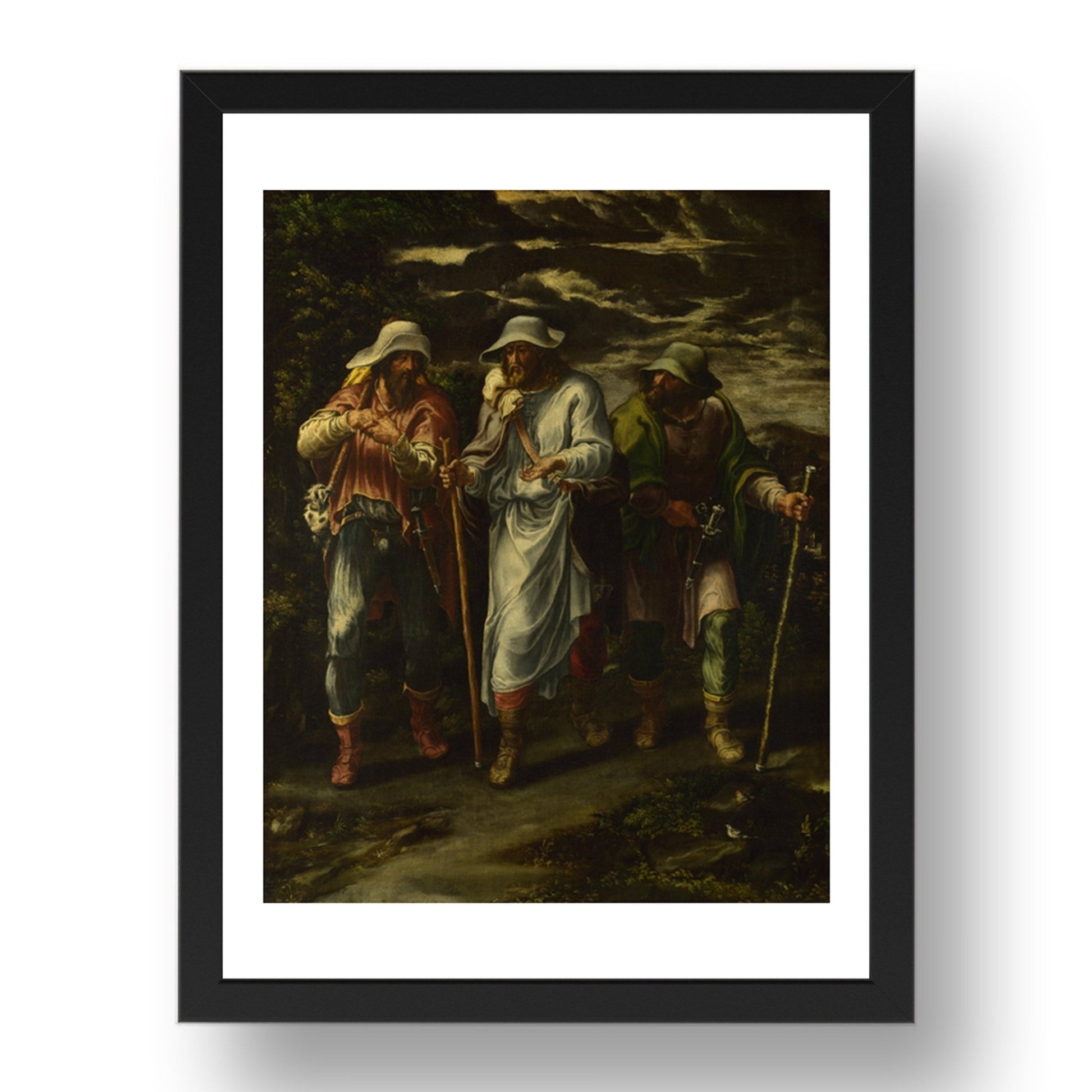 Lelio Orsi: The Walk to Emmaus, Poster in 17x13"(A3) Frame