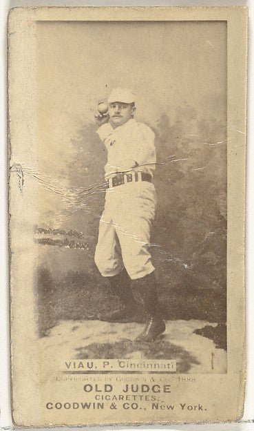 Leon A. "Lee" Viau Pitcher Cincinnati from the Old Judge se-16x12"(A3) Poster
