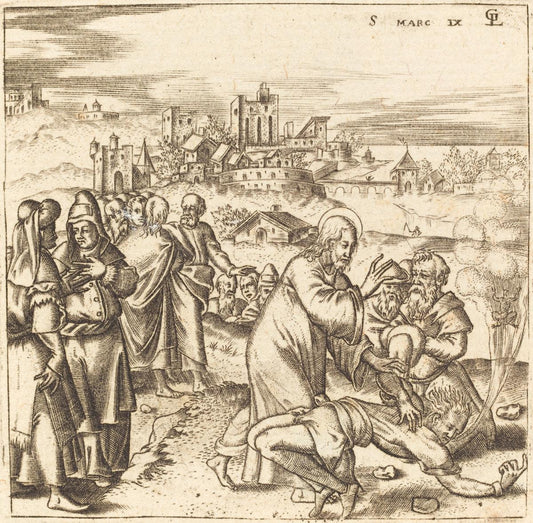 Léonard Gaultier:Christ Heals the Epileptic Boy,16x12"(A3) Poster