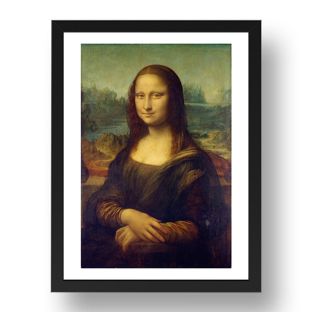 Leonardo da Vinci - Mona Lisa [1517], vintage artwork in A3 (17x13") Black Frame