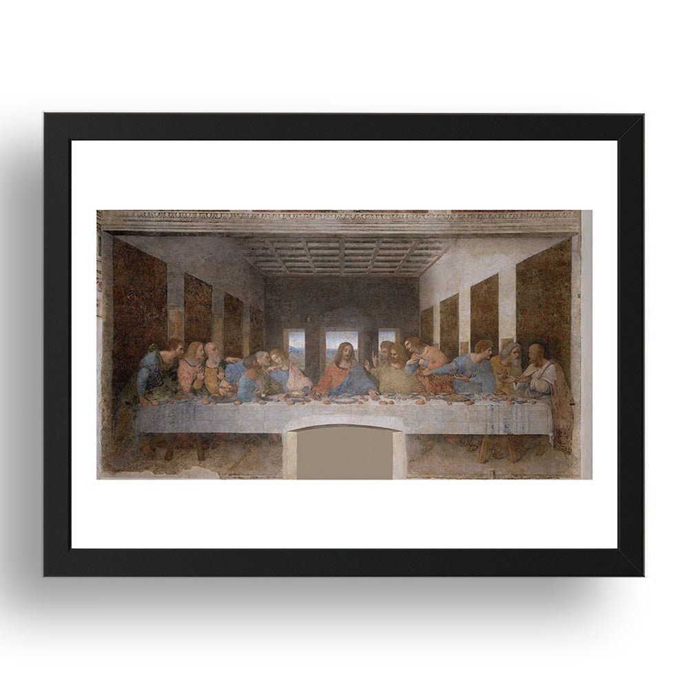 Leonardo da Vinci - The Last Supper [1499], vintage artwork in A3 (17x13") Black Frame