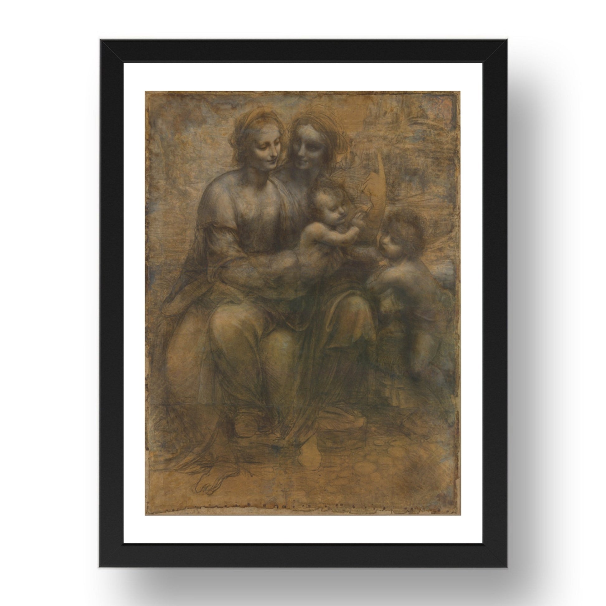 Leonardo da Vinci: The Leonardo Cartoon, Poster in 17x13"(A3) Frame