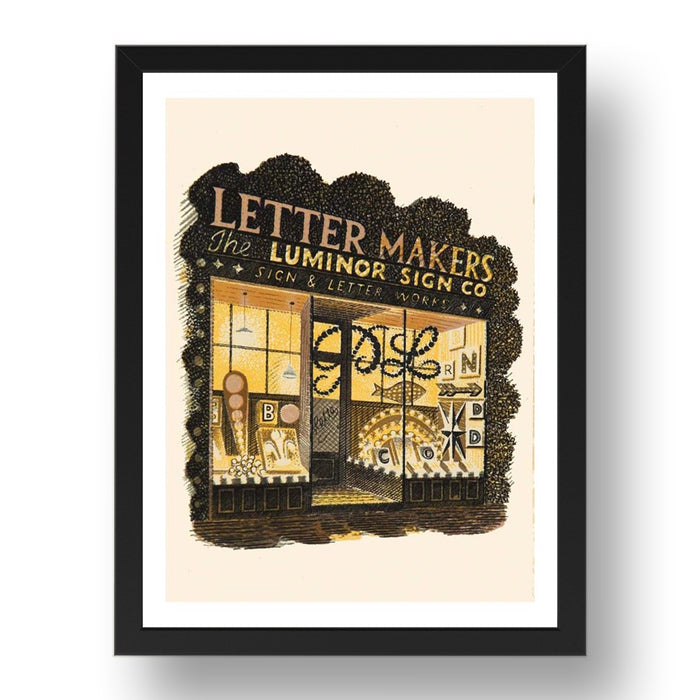 letter maker by Eric Ravilious, 17x13