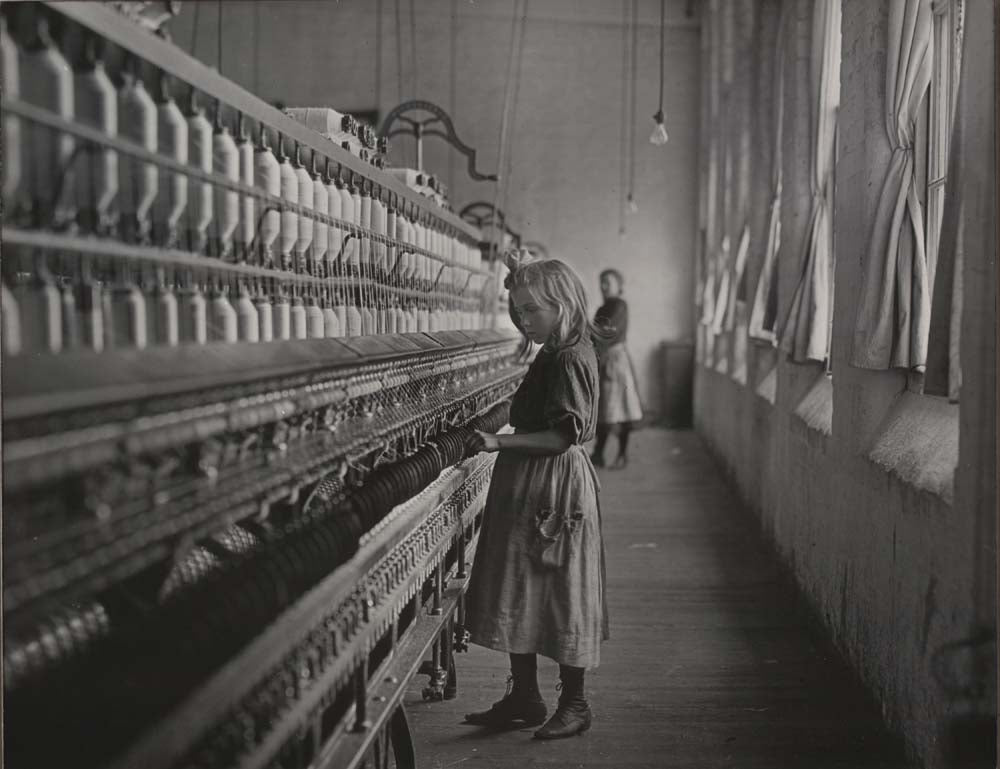 Lewis W. Hine - Sadie Pfeifer a Cotton Mill Spinner Lancaster South Carolina, vintage historic photograph, modern poster print