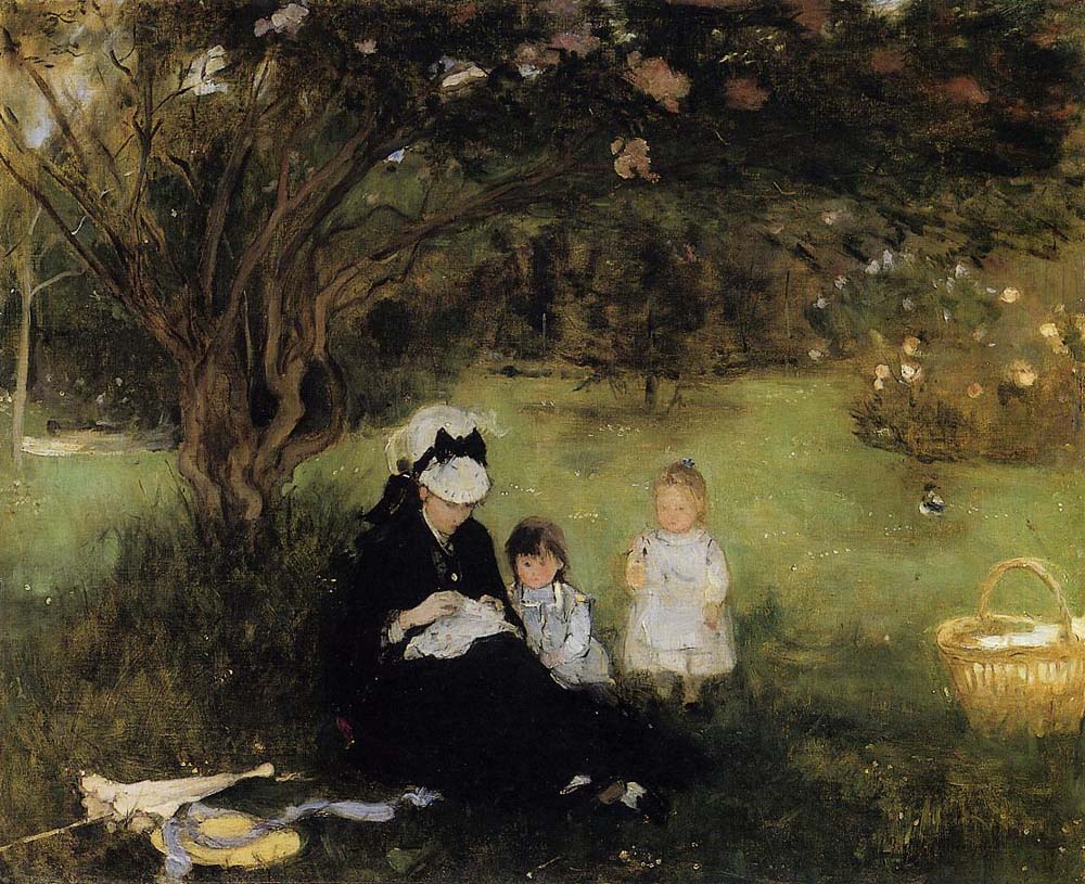 Lilacs at Maurecourt - 1874 - by Berthe Morisot, vintage art, modern poster print