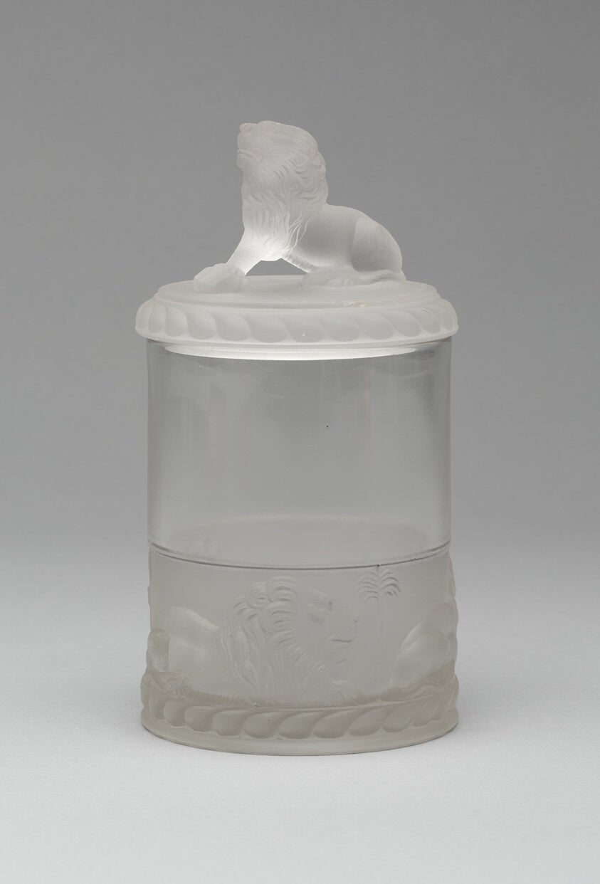 Lion covered dish by  Artist unknown,23x16"( A2 size ) Poster Print