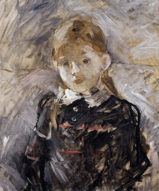 Little Girl with Blond Hair - 1883 - by Berthe Morisot, vintage art, modern poster print