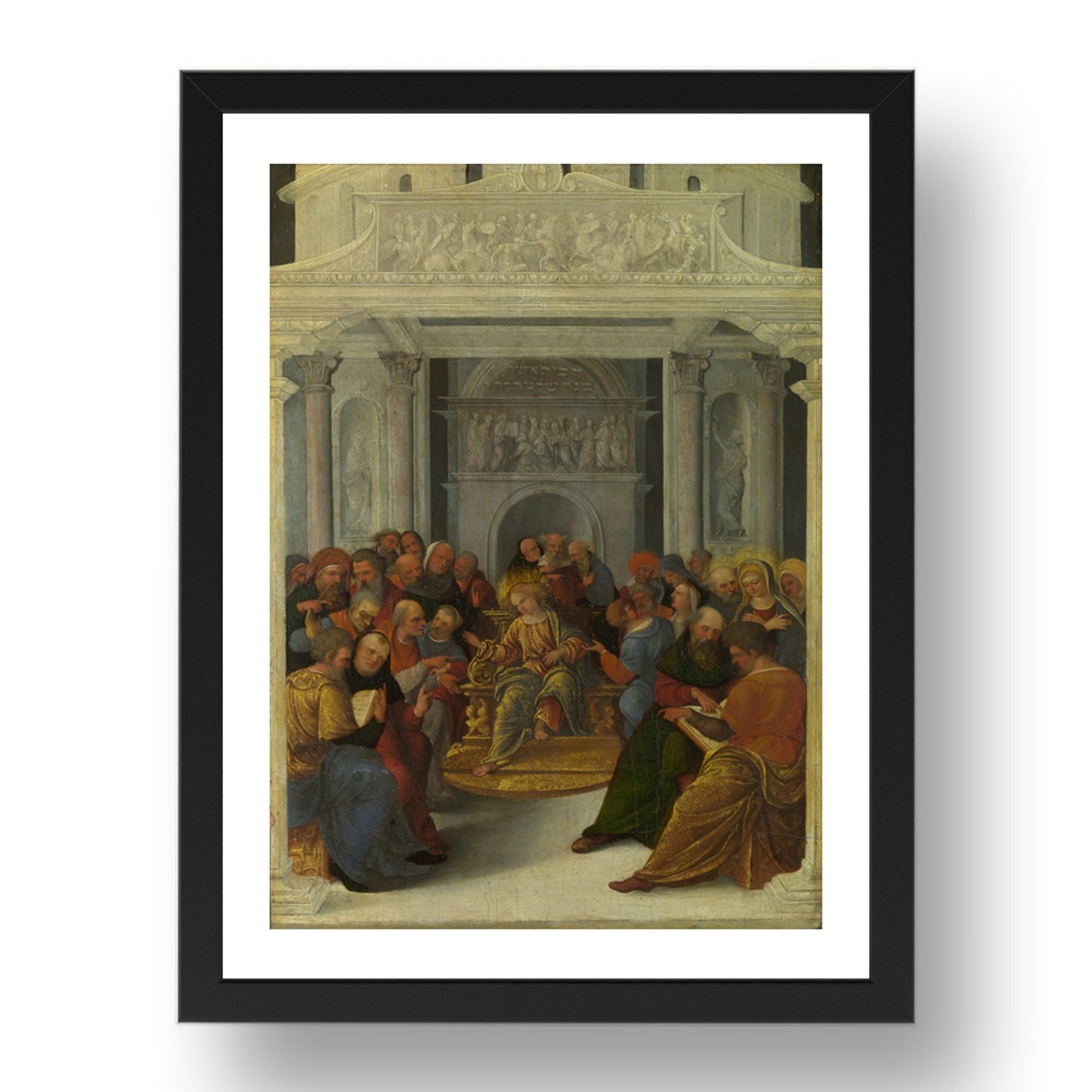 Lodovico Mazzolino: Christ disputing with the Doctors, Poster in 17x13"(A3) Frame