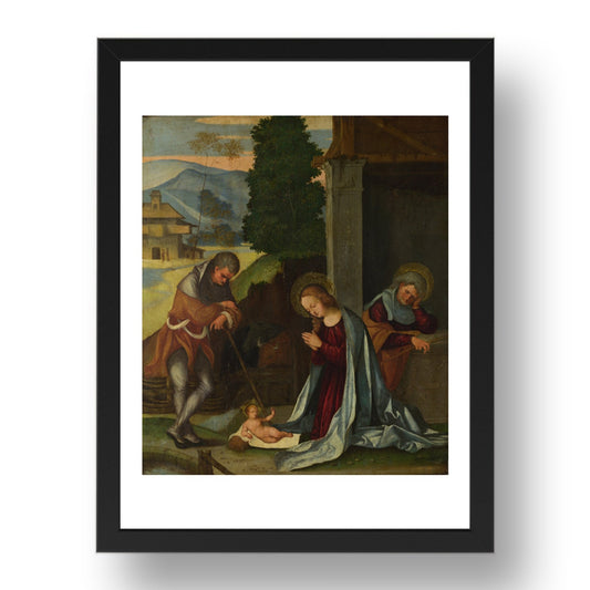 Lodovico Mazzolino: The Nativity, Poster in 17x13"(A3) Frame
