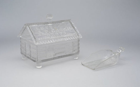 Log Cabin pattern covered candy dish by  Central Glass Company,23x16"( A2 size ) Poster Print