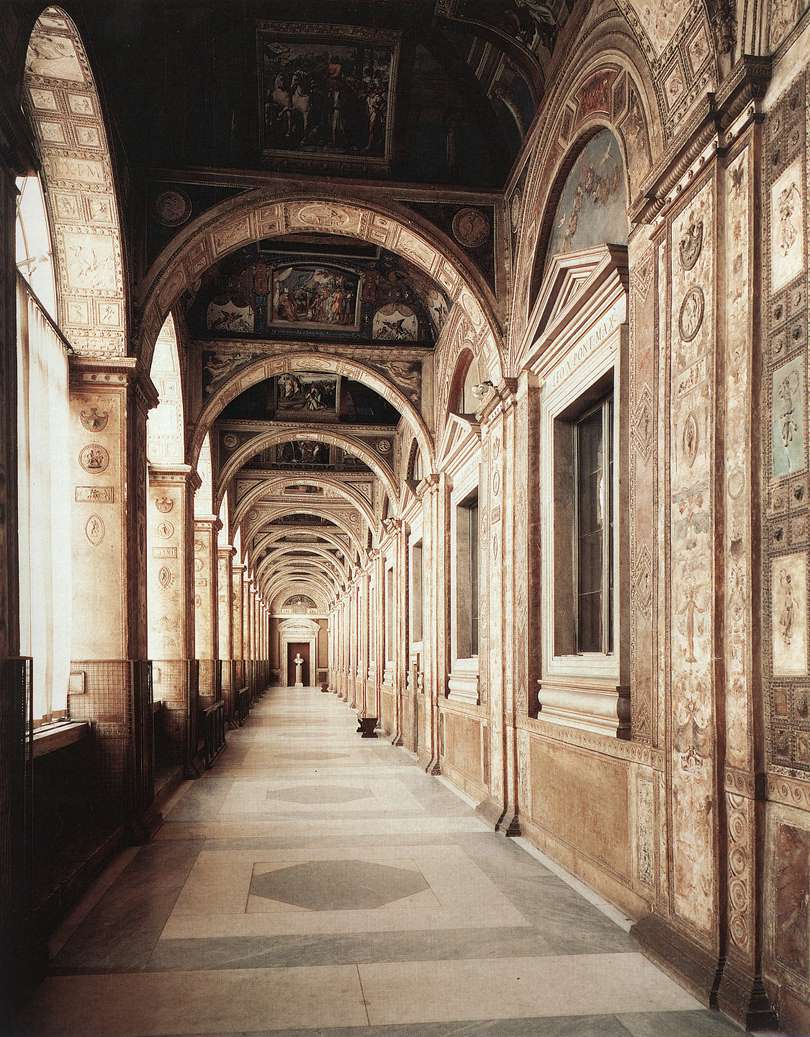 Loggia of Pope Leo X (second floor) (Palazzi Pontifici, Vatican), vintage artwork by Raphael, A3 (16x12") Poster Print