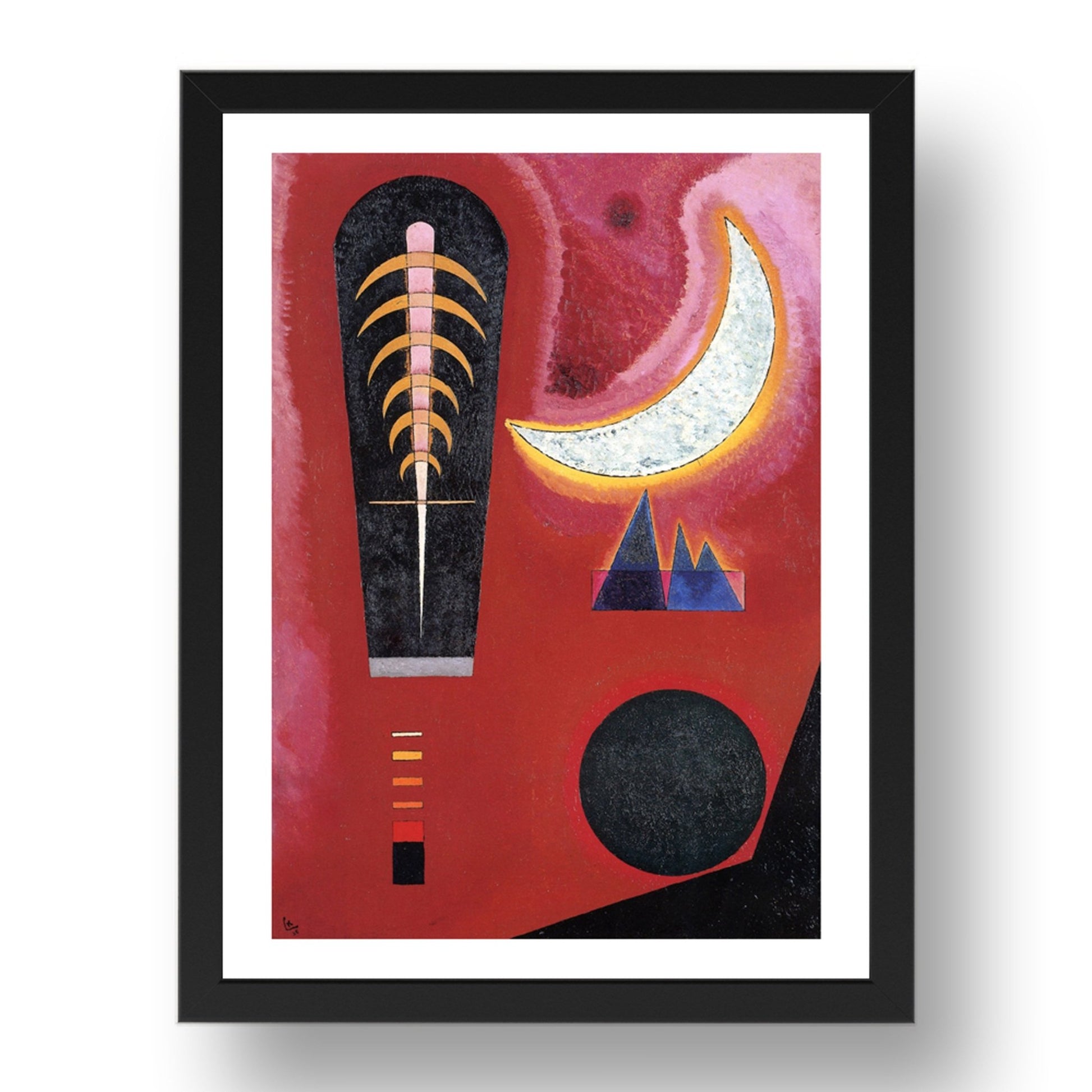 Loose in Red 1925 by Wassily Kandinsky, 17x13" Frame