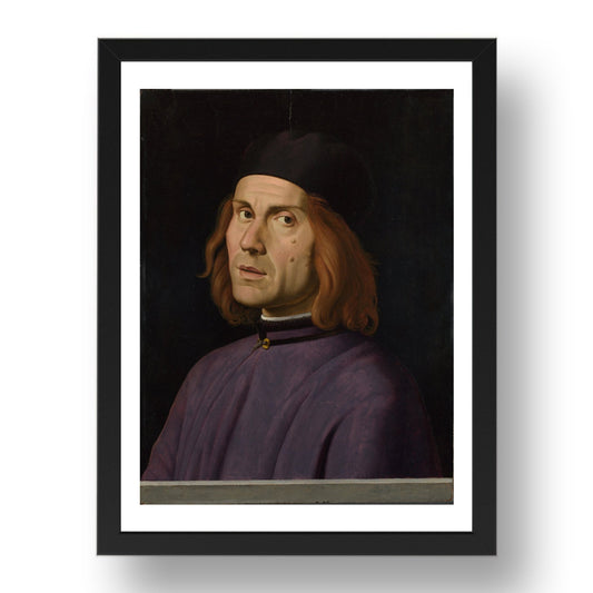 Lorenzo Costa: Portrait of Battista Fiera, Poster in 17x13"(A3) Frame