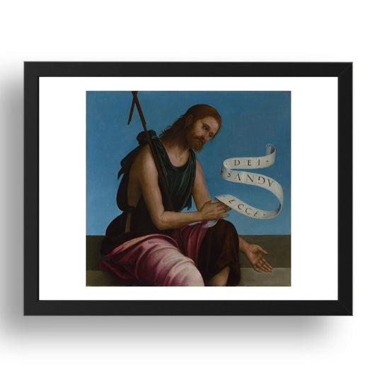 Lorenzo Costa: Saint John the Baptist, Poster in 17x13"(A3) Frame