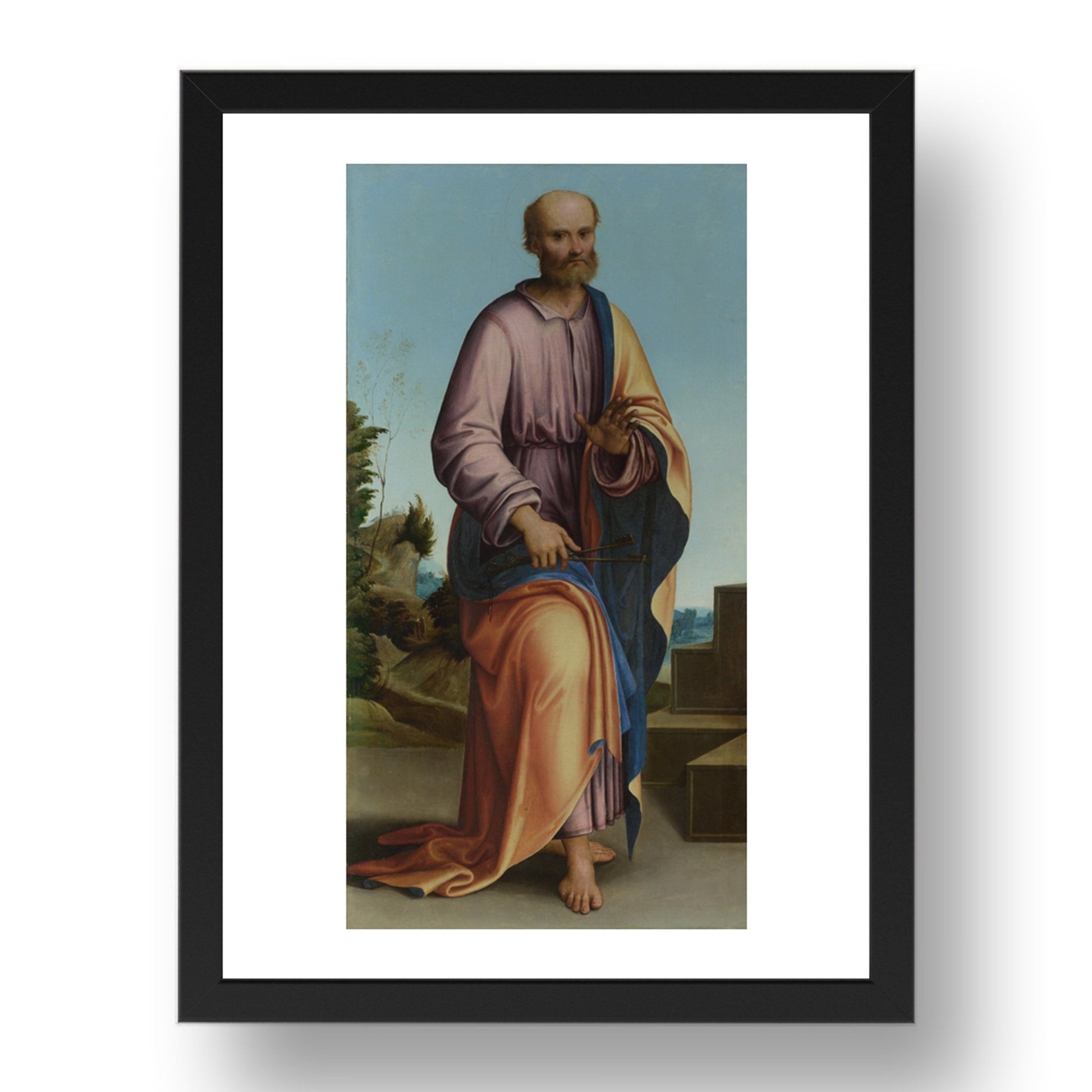 Lorenzo Costa: Saint Peter, Poster in 17x13"(A3) Frame
