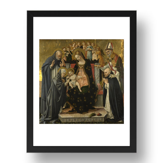 Lorenzo d'Alessandro da Sanseverino: The Marriage of Saint Catherine of Siena, Poster in 17x13"(A3) Frame