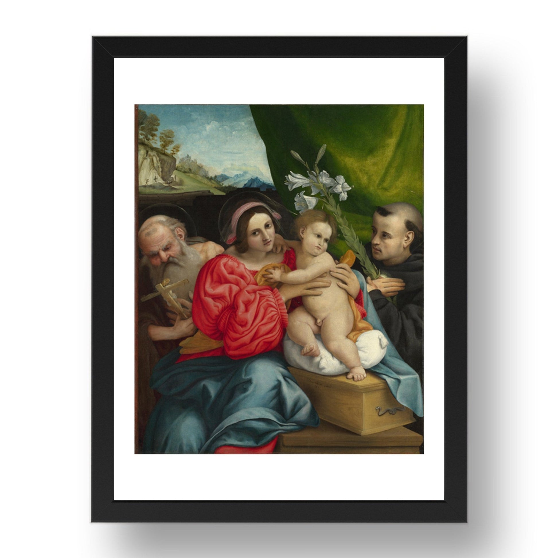 Lorenzo Lotto: The Virgin and Child with Saints, Poster in 17x13"(A3) Frame