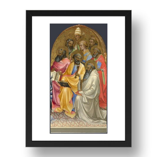 Lorenzo Monaco: Adoring Saints: Right Main Tier Panel, Poster in 17x13"(A3) Frame