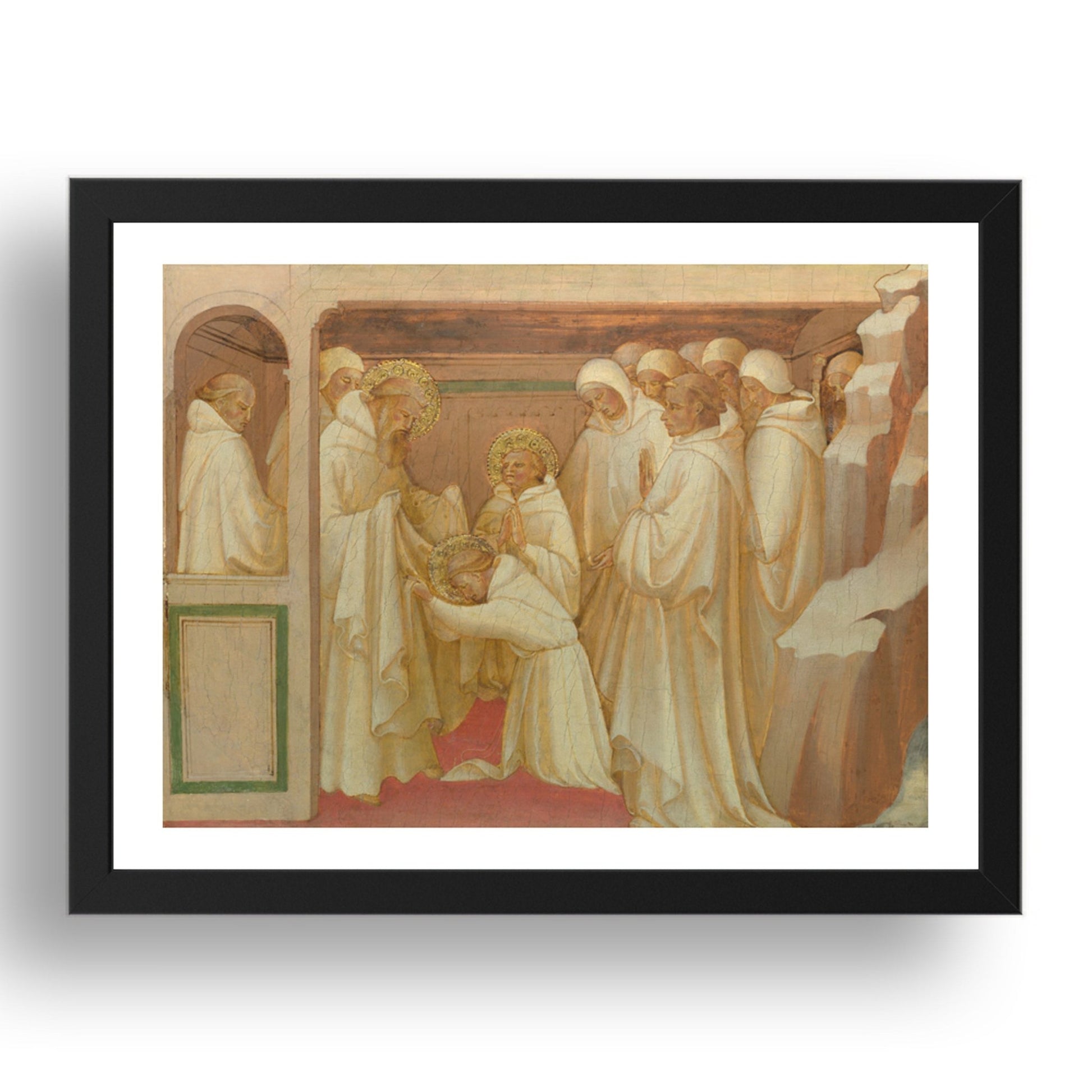 Lorenzo Monaco: Saint Benedict admitting Saints into the Order, Poster in 17x13"(A3) Frame