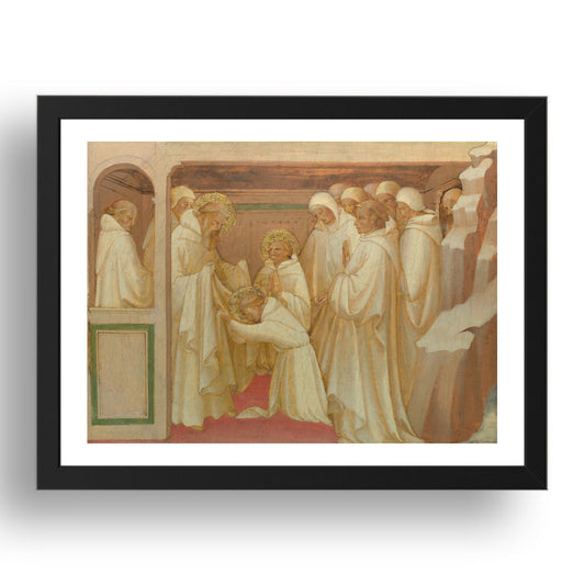 Lorenzo Monaco: Saint Benedict admitting Saints into the Order, Poster in 17x13"(A3) Frame