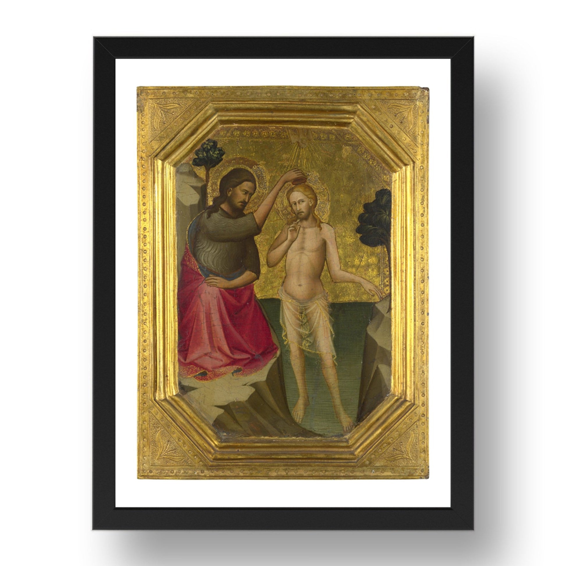 Lorenzo Monaco: The Baptism of Christ, Poster in 17x13"(A3) Frame