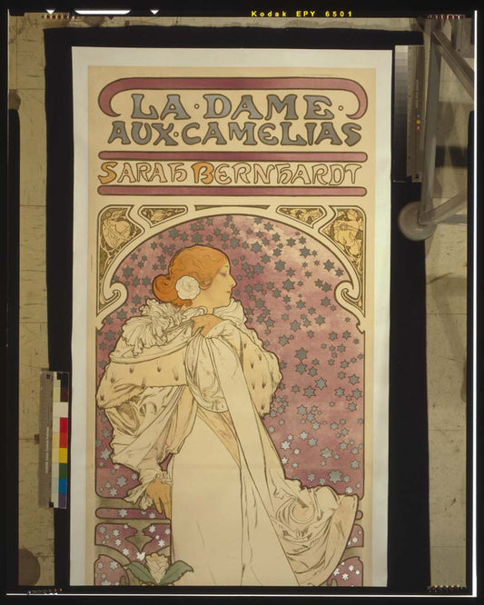 lossy-page1-3742px-Alfons Mucha - 1896 - La Dame aux Camélias - Sarah Bernhardt - Original Scan 1.tiff vintage artwork by Alphonse Mucha, 16x12" (A3 size) poster print