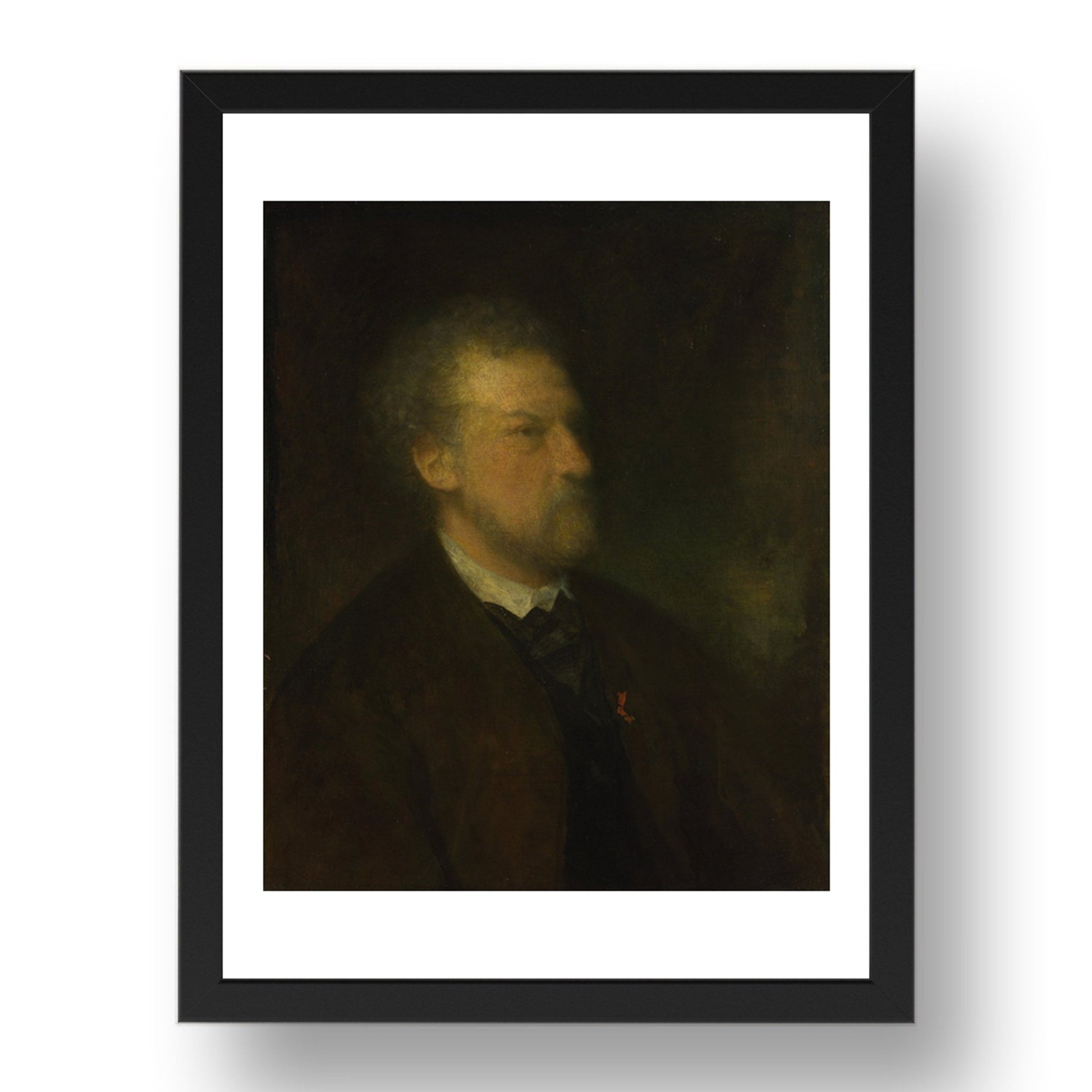 Louis Gustave Ricard: Portrait of a Man, Poster in 17x13"(A3) Frame