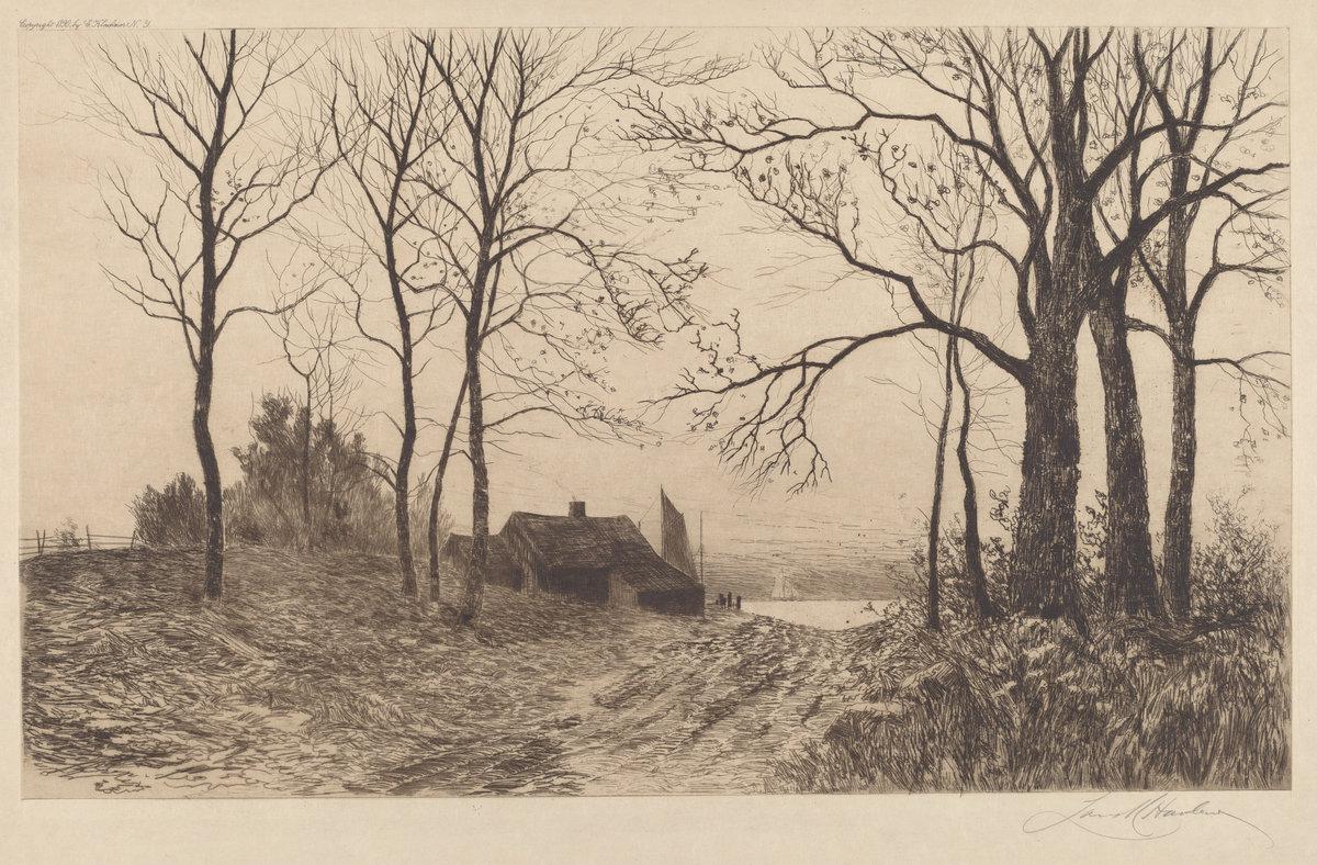 Louis Kinney Harlow:Road to the Shore,16x12"(A3) Poster