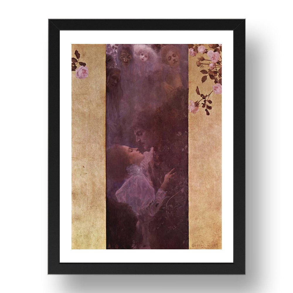 Love 1895 by Gustav Klimt, 17x13" Frame