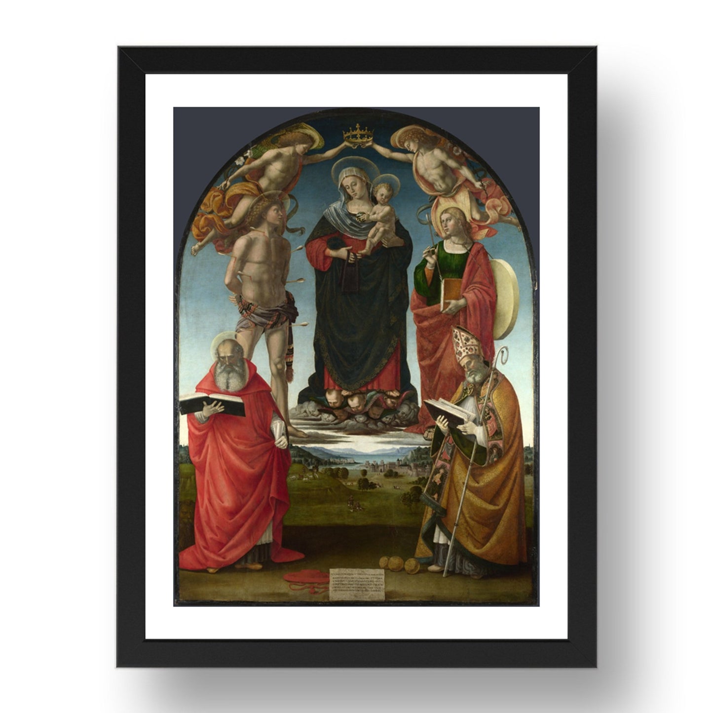 Luca Signorelli: The Virgin and Child with Saints, Poster in 17x13"(A3) Frame