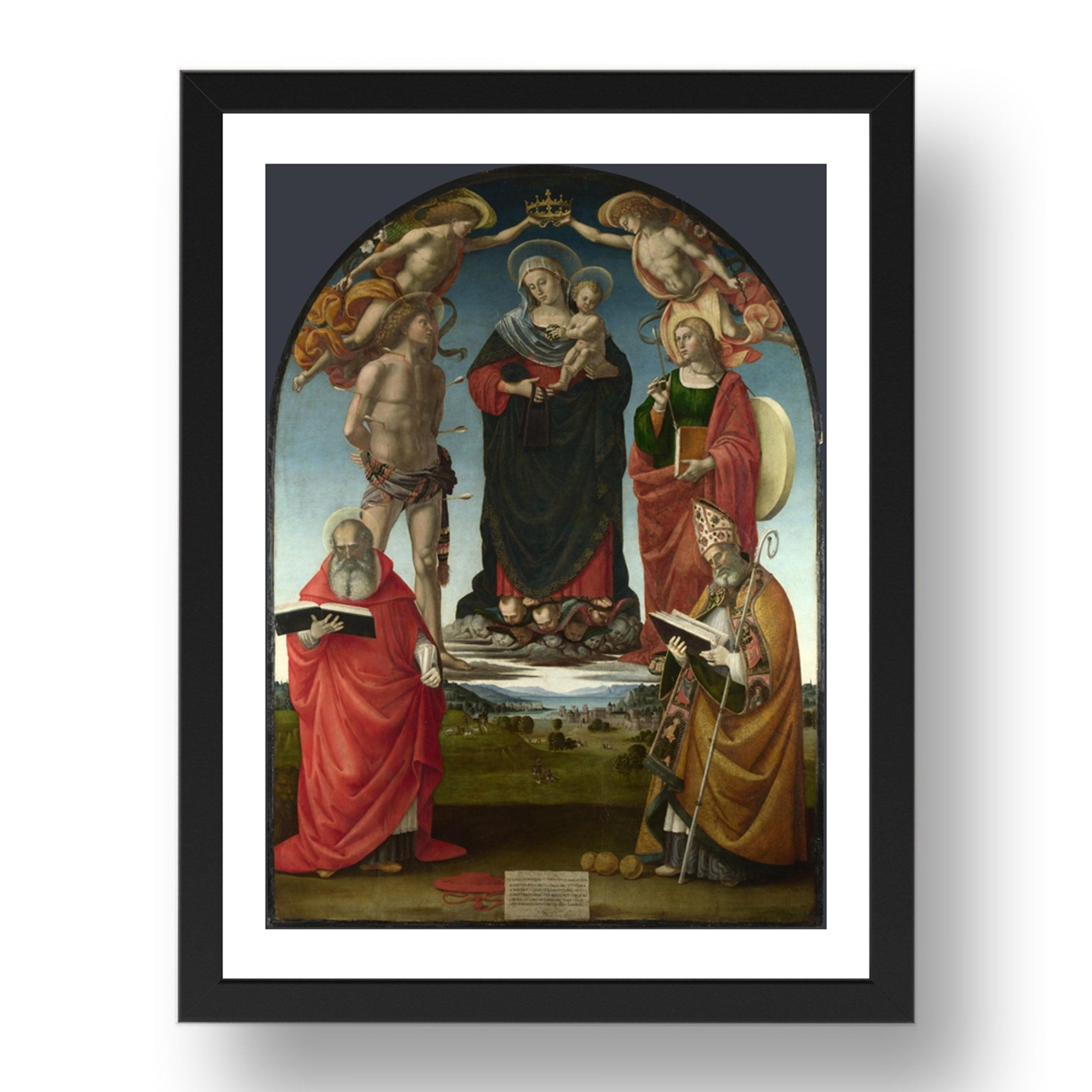 Luca Signorelli: The Virgin and Child with Saints, Poster in 17x13"(A3) Frame