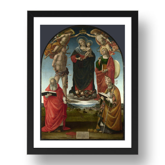Luca Signorelli: The Virgin and Child with Saints, Poster in 17x13"(A3) Frame