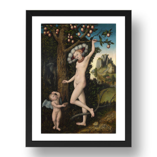 Lucas Cranach the Elder: Cupid complaining to Venus, Poster in 17x13"(A3) Frame