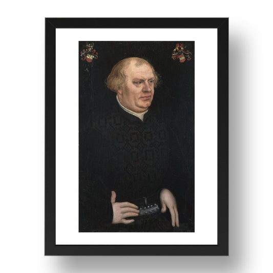 Lucas Cranach the Elder: Portrait of a Man, probably Johann Feige, Poster in 17x13"(A3) Frame