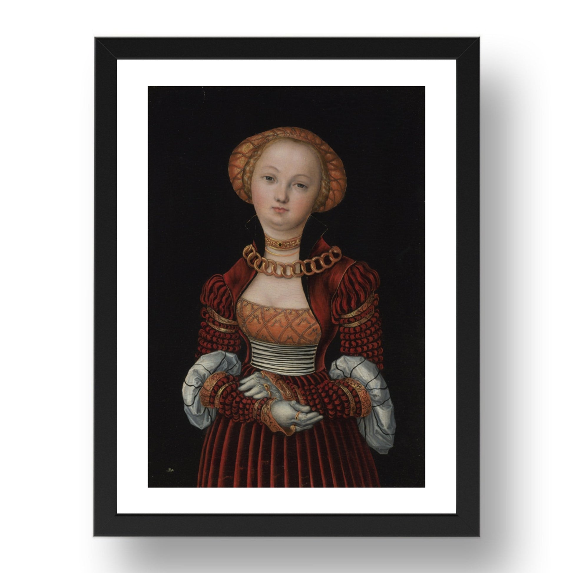 Lucas Cranach the Elder: Portrait of a Woman, Poster in 17x13"(A3) Frame