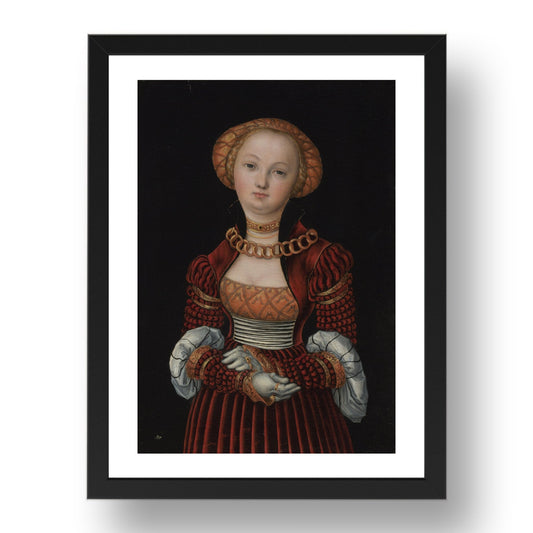 Lucas Cranach the Elder: Portrait of a Woman, Poster in 17x13"(A3) Frame