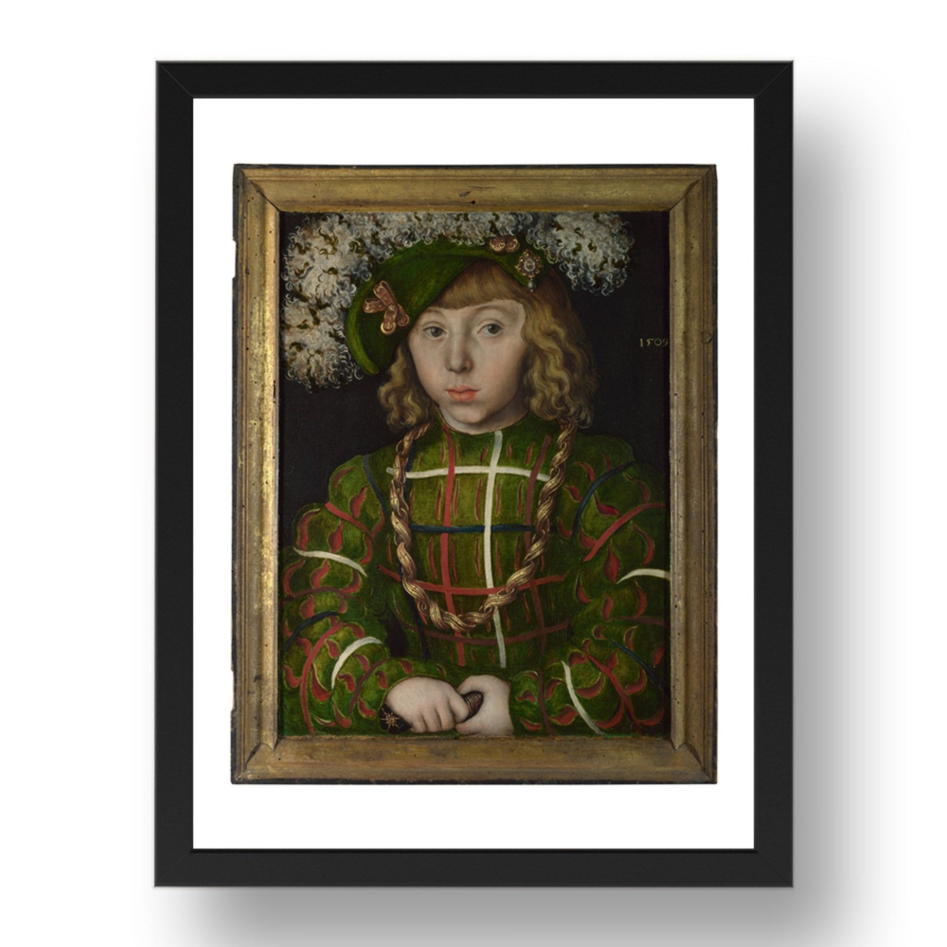 Lucas Cranach the Elder: Portrait of Johann Friedrich the Magnanimous, Poster in 17x13"(A3) Frame