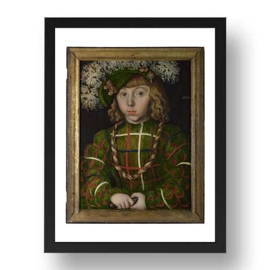 Lucas Cranach the Elder: Portrait of Johann Friedrich the Magnanimous, Poster in 17x13"(A3) Frame