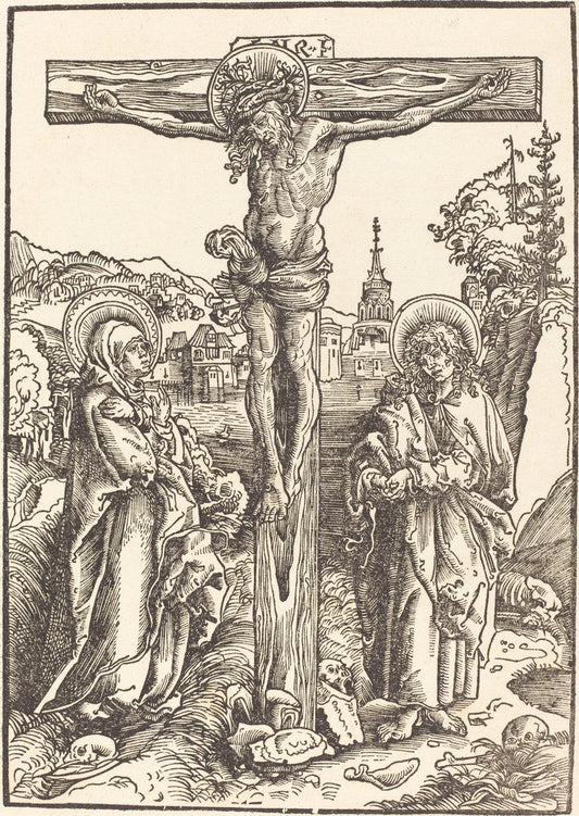 Lucas Cranach the Elder:Christ on the Cross Between the Virg,16x12"(A3) Poster