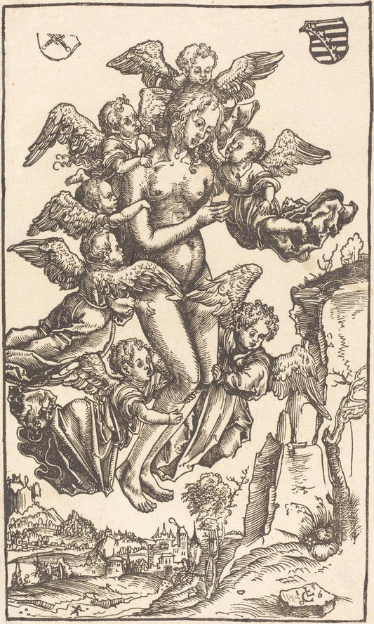 Lucas Cranach the Elder:The Ecstasy of Saint Mary Magdalene,16x12"(A3) Poster