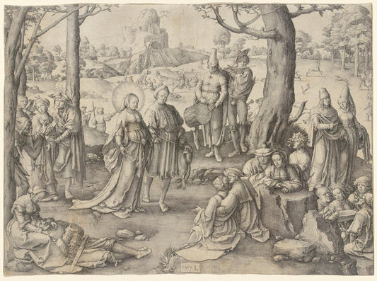 Lucas van Leyden:The Dance of Saint Mary Magdalene,16x12"(A3) Poster