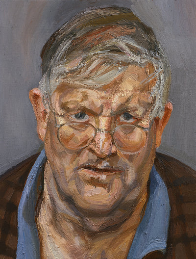 Portrait of a David Hockney by Lucian Freud, 16x12" (A3) Poster Print