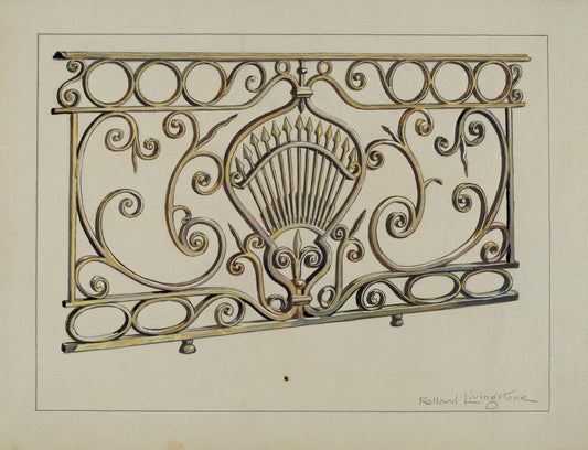 Lucien Verbeke:Balcony Railing,16x12"(A3) Poster