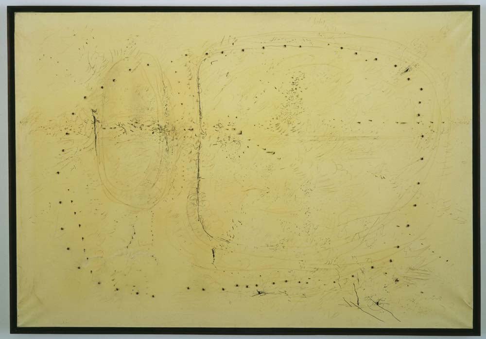 Lucio Fontana - Spatial Concept, vintage art, A3 (16x12")  Poster Print 