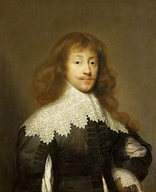 Lucius Carey, 2nd Viscount Falkland, vintage artwork by Cornelis Janssen van Ceulen the Elder, 12x8" (A4) Poster