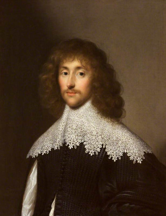 Lucius Cary, 2nd Viscount Falkland, vintage artwork by Cornelis Janssen van Ceulen the Elder, 12x8" (A4) Poster
