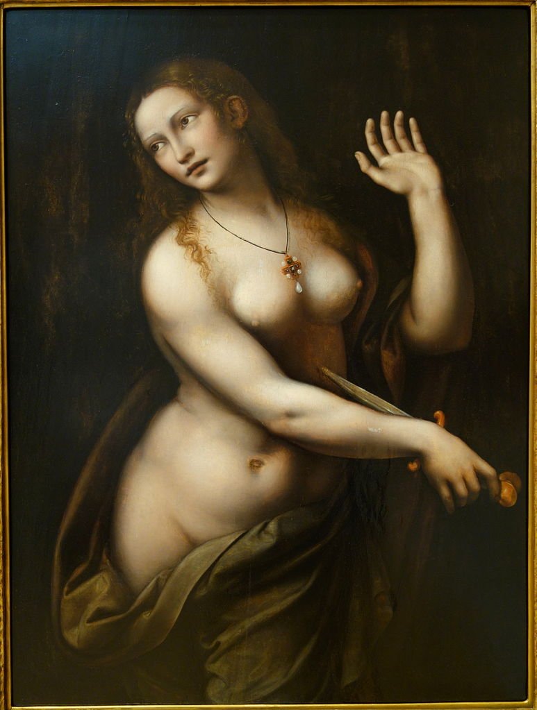 Lucrezia Romana, vintage artwork by Giampietrino, A3 (16x12") Poster Print
